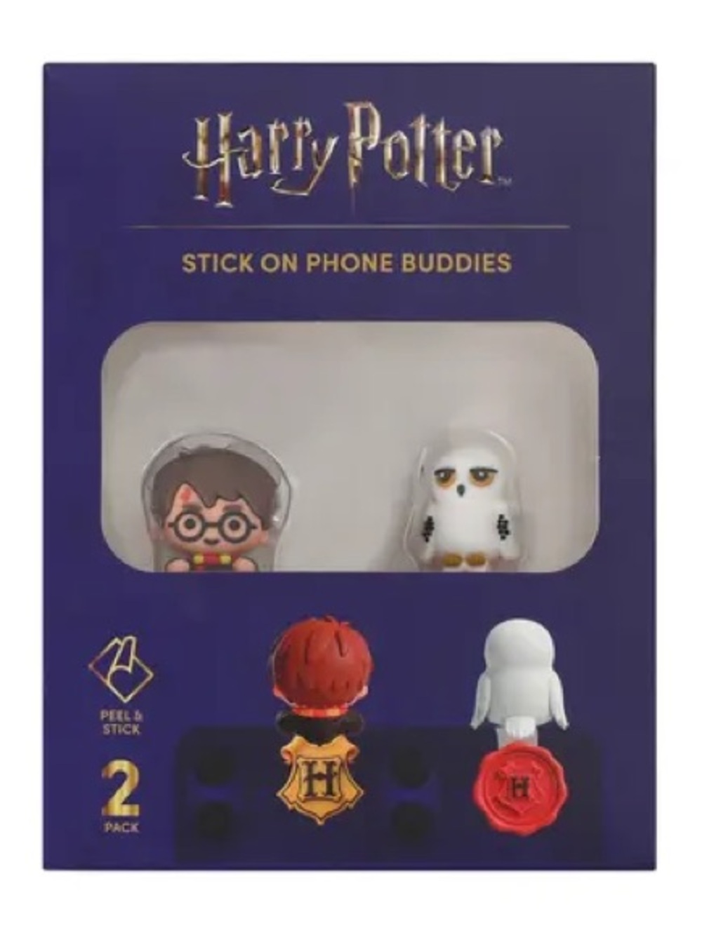 Warner Bros. Harry Potter and Hedwig (Owl) Stick On Phone Buddies -  (2 Pack)